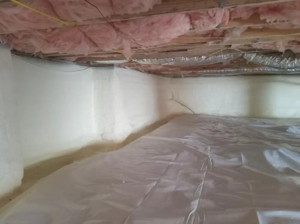 Crawl space encapsulation with closed-cell spray foam for Spray Foam Roofing Repair in Lewisburg
