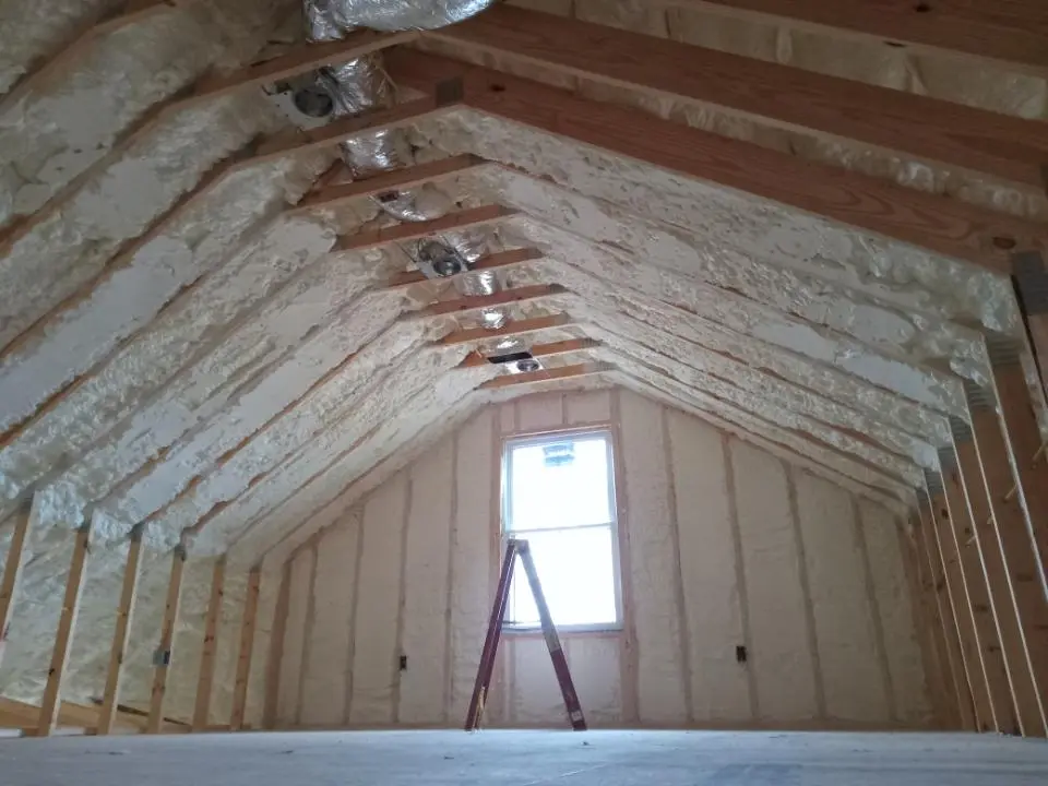 Spray foam roofing application for Crawl Space Insulation project in Lewisburg